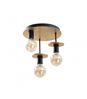 Saturn Multi Arm Semi Flush Ceiling Light Gold, 30cm, 3x E27