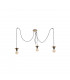 Saturn Cluster Pendant Ceiling Light Gold, 3x E27