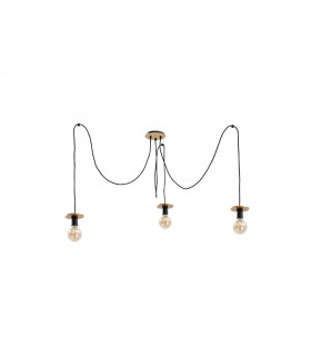 Saturn Cluster Pendant Ceiling Light Gold, 3x E27