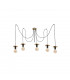 Saturn Cluster Pendant Ceiling Light Gold, 5x E27