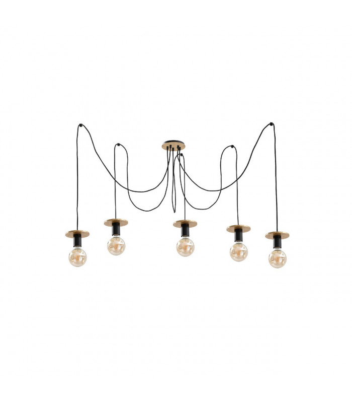 Saturn Cluster Pendant Ceiling Light Gold, 5x E27