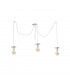 Saturn Cluster Pendant Ceiling Light Silver, 3x E27