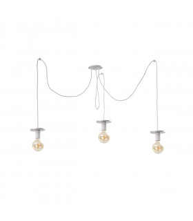 Saturn Cluster Pendant Ceiling Light Silver, 3x E27