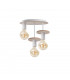 Saturn Multi Arm Semi Flush Ceiling Light Natural, 30cm, 3x E27