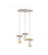 Saturn Cluster Pendant Ceiling Light Natural, 30cm, 3x E27