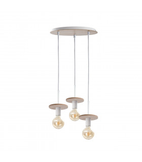 Saturn Cluster Pendant Ceiling Light Natural, 30cm, 3x E27