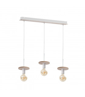 Saturn Bar Pendant Ceiling Light Natural, 60cm, 3x E27