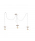Saturn Cluster Pendant Ceiling Light Natural, 3x E27