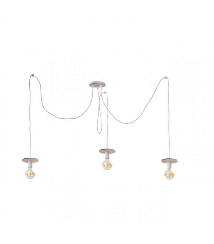 Saturn Cluster Pendant Ceiling Light Natural, 3x E27