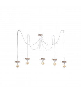 Saturn Cluster Pendant Ceiling Light Natural, 5x E27