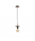 Saturn Slim Pendant Ceiling Light Natural, Black, 12cm, 1x E27