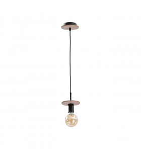 Saturn Slim Pendant Ceiling Light Natural, Black, 12cm, 1x E27