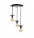 Saturn Cluster Pendant Ceiling Light Natural, Black, 30cm, 3x E27