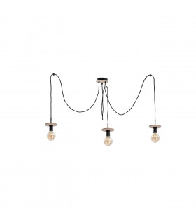 Saturn Cluster Pendant Ceiling Light Natural, Black, 3x E27