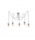 Saturn Cluster Pendant Ceiling Light Natural, Black, 5x E27