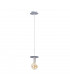 Saturn Slim Pendant Ceiling Light Grey, 12cm, 1x E27