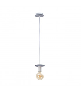 Saturn Slim Pendant Ceiling Light Grey, 12cm, 1x E27