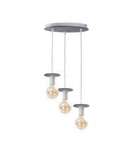 Saturn Cluster Pendant Ceiling Light Grey, 30cm, 3x E27