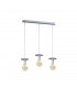 Saturn Bar Pendant Ceiling Light Grey, 60cm, 3x E27
