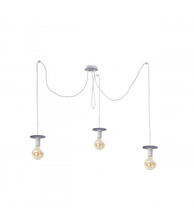 Saturn Cluster Pendant Ceiling Light Grey, 3x E27
