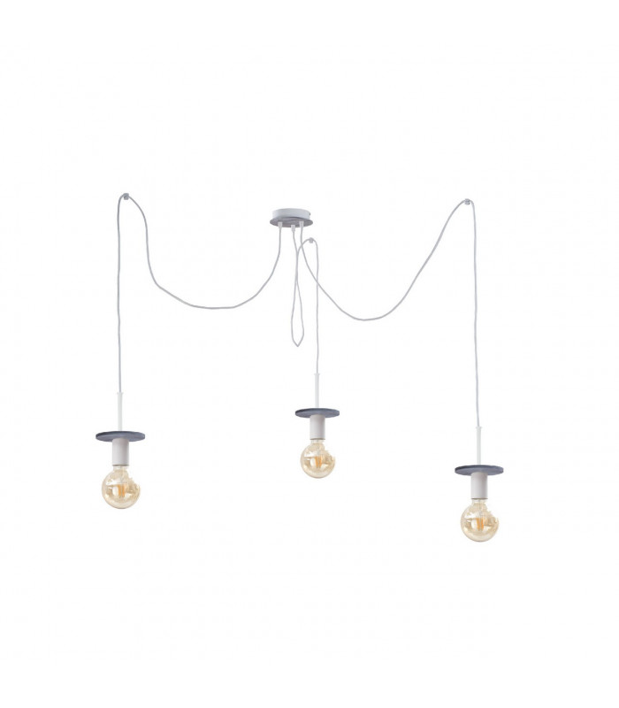 Saturn Cluster Pendant Ceiling Light Grey, 3x E27