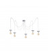 Saturn Cluster Pendant Ceiling Light Grey, 5x E27