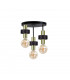 Unica Multi Arm Semi Flush Ceiling Light Black, Gold, 35cm, 3x E27