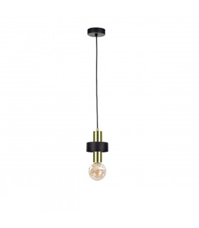 Unica Slim Pendant Ceiling Light Black, Gold, 12cm, 1x E27