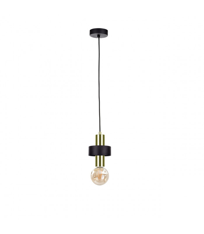 Unica Slim Pendant Ceiling Light Black, Gold, 12cm, 1x E27