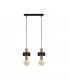 Unica Bar Pendant Ceiling Light Black, Gold, 50cm, 2x E27