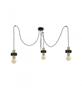 Unica Cluster Pendant Ceiling Light Black, Gold, 3x E27