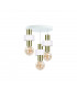 Unica Multi Arm Semi Flush Ceiling Light White, Gold, 35cm, 3x E27