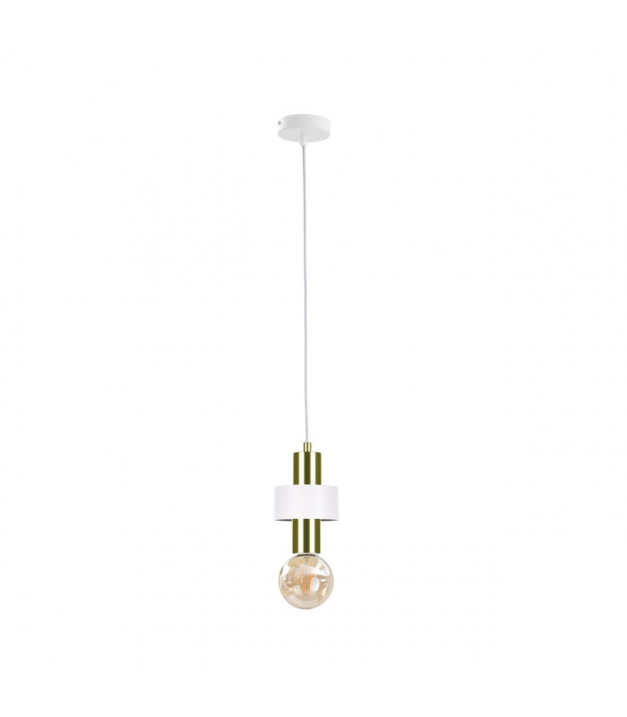Unica Slim Pendant Ceiling Light White, Gold, 12cm, 1x E27