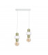 Unica Bar Pendant Ceiling Light White, Gold, 50cm, 2x E27
