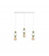 Unica Bar Pendant Ceiling Light White, Gold, 60cm, 3x E27