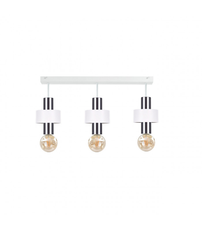 Unica Ceiling Spotlight Bar White, Silver, 60cm, 3x E27