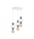 Unica Cluster Pendant Ceiling Light White, Silver, 35cm, 3x E27