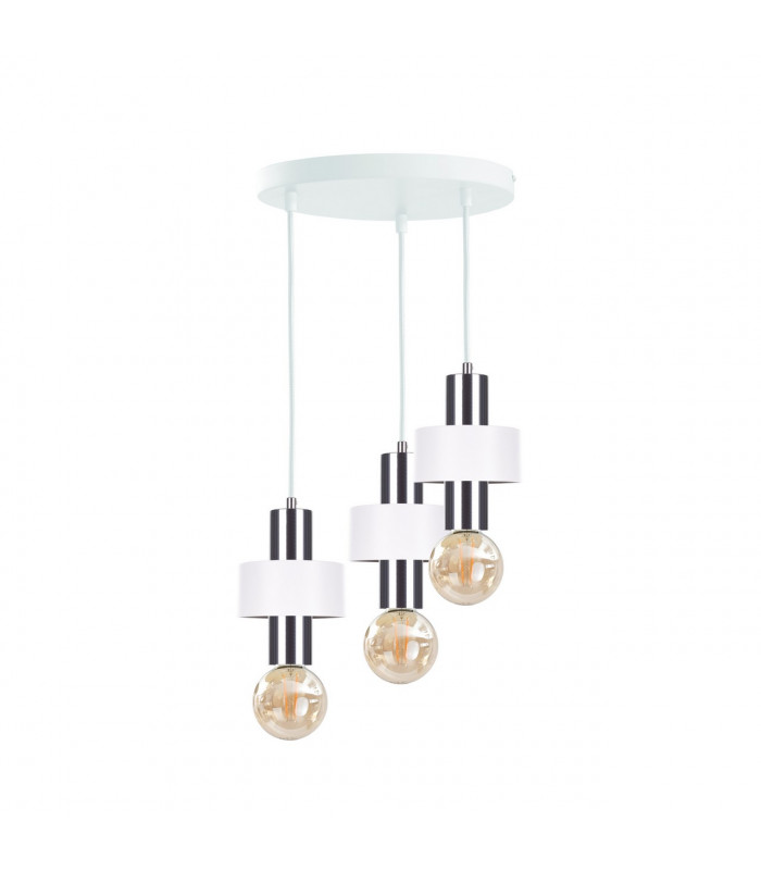 Unica Cluster Pendant Ceiling Light White, Silver, 35cm, 3x E27