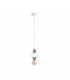 Unica Slim Pendant Ceiling Light White, Silver, 12cm, 1x E27