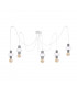 Unica Cluster Pendant Ceiling Light White, Silver, 5x E27