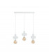 Unica Bar Pendant Ceiling Light White, 60cm, 3x E27
