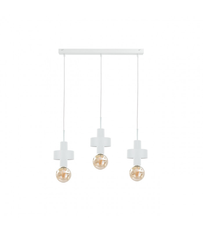 Unica Bar Pendant Ceiling Light White, 60cm, 3x E27