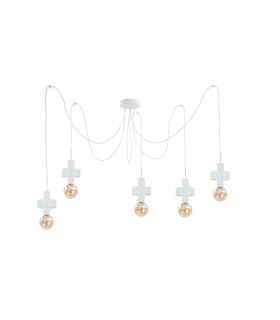 Unica Cluster Pendant Ceiling Light White, 5x E27