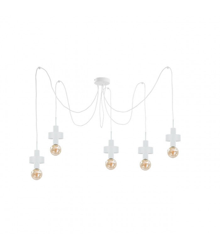 Unica Cluster Pendant Ceiling Light White, 5x E27