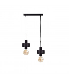 Unica Bar Pendant Ceiling Light Black, 50cm, 2x E27