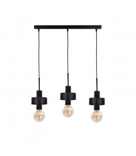 Unica Bar Pendant Ceiling Light Black, 60cm, 3x E27