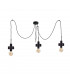 Unica Cluster Pendant Ceiling Light Black, 3x E27