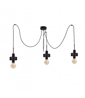 Unica Cluster Pendant Ceiling Light Black, 3x E27