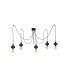 Unica Cluster Pendant Ceiling Light Black, 5x E27