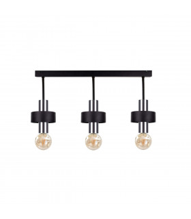 Unica Ceiling Spotlight Bar Black, Silver, 60cm, 3x E27